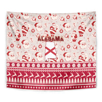 Custom Alabama Christmas Tapestry Santa Claus Xmas Pattern - Wonder Print Shop