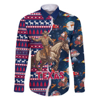 Custom Texas Christmas Family Matching Mermaid Dress and Hawaiian Shirt Cowboy With Santa Claus In Space - Wonder Print Shop