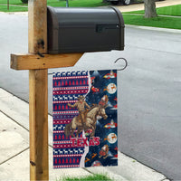 Custom Texas Christmas Garden Flag Cowboy With Santa Claus In Space - Wonder Print Shop