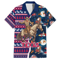 Custom Texas Christmas Hawaiian Shirt Cowboy With Santa Claus In Space - Wonder Print Shop