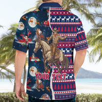 Custom Texas Christmas Hawaiian Shirt Cowboy With Santa Claus In Space - Wonder Print Shop