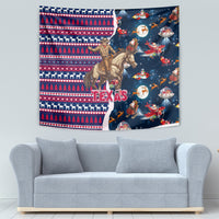 Custom Texas Christmas Tapestry Cowboy With Santa Claus In Space - Wonder Print Shop