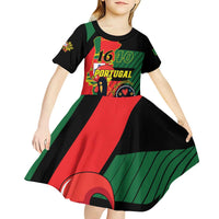 Personalized Portugal 1640 Kid Short Sleeve Dress 1 De Dezembro Independence Day - Wonder Print Shop