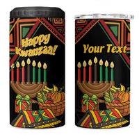 Personalized African Happy Kwanzaa 4 in 1 Can Cooler Tumbler - Wonder Print Shop