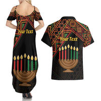 Personalized African Happy Kwanzaa Couples Matching Summer Maxi Dress and Hawaiian Shirt - Wonder Print Shop