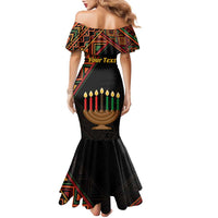 Personalized African Happy Kwanzaa Family Matching Mermaid Dress and Hawaiian Shirt - Wonder Print Shop