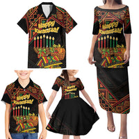 Personalized African Happy Kwanzaa Family Matching Puletasi and Hawaiian Shirt - Wonder Print Shop