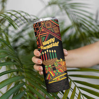 Personalized African Happy Kwanzaa Skinny Tumbler - Wonder Print Shop