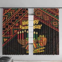 Personalized African Happy Kwanzaa Window Curtain - Wonder Print Shop