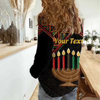 Personalized African Happy Kwanzaa Women Casual Shirt - Wonder Print Shop