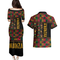 Kwanzaa African Pattern Couples Matching Puletasi and Hawaiian Shirt - Wonder Print Shop