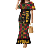 Kwanzaa African Pattern Family Matching Mermaid Dress and Hawaiian Shirt - Wonder Print Shop