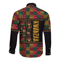 Kwanzaa African Pattern Long Sleeve Button Shirt - Wonder Print Shop