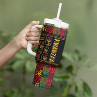 Kwanzaa African Pattern Tumbler With Handle - Wonder Print Shop