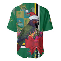 Dominica Christmas Coquette Bow Baseball Jersey Sisserou Parrot Tropical Flower - Wonder Print Shop