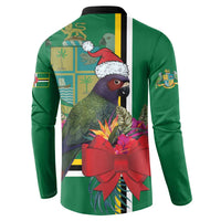 Dominica Christmas Coquette Bow Button Sweatshirt Sisserou Parrot Tropical Flower - Wonder Print Shop
