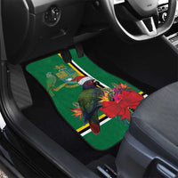 Dominica Christmas Coquette Bow Car Mats Sisserou Parrot Tropical Flower - Wonder Print Shop