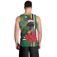 Dominica Christmas Coquette Bow Men Tank Top Sisserou Parrot Tropical Flower - Wonder Print Shop