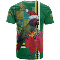 Dominica Christmas Coquette Bow T Shirt Sisserou Parrot Tropical Flower - Wonder Print Shop