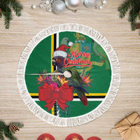 Dominica Christmas Coquette Bow Tree Skirt Sisserou Parrot Tropical Flower - Wonder Print Shop