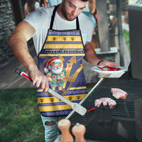 Barbados Christmas Apron Bajan Map Santa Trident - Wonder Print Shop