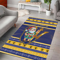 Barbados Christmas Area Rug Bajan Map Santa Trident - Wonder Print Shop