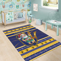 Barbados Christmas Area Rug Bajan Map Santa Trident - Wonder Print Shop