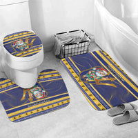 Barbados Christmas Bathroom Set Bajan Map Santa Trident - Wonder Print Shop