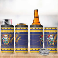 Personalized Barbados Christmas 4 in 1 Can Cooler Tumbler Bajan Map Santa Trident - Wonder Print Shop