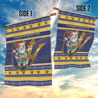 Barbados Christmas Garden Flag Bajan Map Santa Trident - Wonder Print Shop