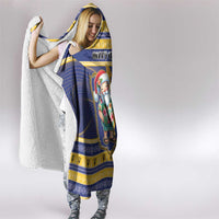 Barbados Christmas Hooded Blanket Bajan Map Santa Trident - Wonder Print Shop