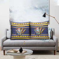 Barbados Christmas Pillow Cover Bajan Map Santa Trident - Wonder Print Shop