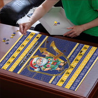 Barbados Christmas Puzzle Bajan Map Santa Trident - Wonder Print Shop