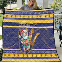 Barbados Christmas Quilt Bajan Map Santa Trident - Wonder Print Shop