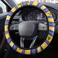 Barbados Christmas Steering Wheel Cover Bajan Map Santa Trident - Wonder Print Shop