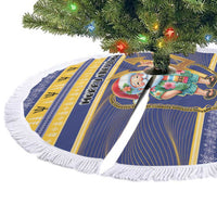 Barbados Christmas Tree Skirt Bajan Map Santa Trident - Wonder Print Shop