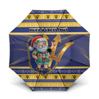 Barbados Christmas Umbrella Bajan Map Santa Trident - Wonder Print Shop