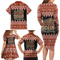 Howdy Christmas Family Matching Long Sleeve Bodycon Dress and Hawaiian Shirt Have a Holly Jolly Christmas - Wonder Print Shop