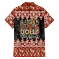Howdy Christmas Family Matching Short Sleeve Bodycon Dress and Hawaiian Shirt Have a Holly Jolly Christmas - Wonder Print Shop