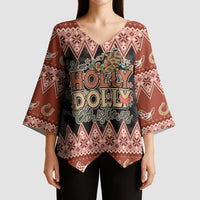 Howdy Christmas Kimono Sleeve Blouse Have a Holly Jolly Christmas - Wonder Print Shop