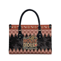 Howdy Christmas Leather Bag Have a Holly Jolly Christmas - Wonder Print Shop