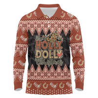 Howdy Christmas Long Sleeve Polo Shirt Have a Holly Jolly Christmas - Wonder Print Shop