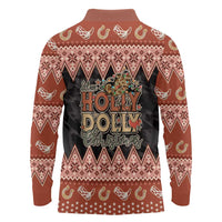Howdy Christmas Long Sleeve Polo Shirt Have a Holly Jolly Christmas - Wonder Print Shop
