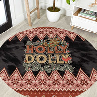 Howdy Christmas Round Carpet Have a Holly Jolly Christmas - Wonder Print Shop