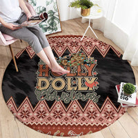 Howdy Christmas Round Carpet Have a Holly Jolly Christmas - Wonder Print Shop
