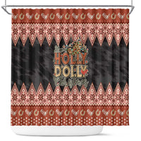 Howdy Christmas Shower Curtain Have a Holly Jolly Christmas - Wonder Print Shop