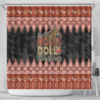 Howdy Christmas Shower Curtain Have a Holly Jolly Christmas - Wonder Print Shop