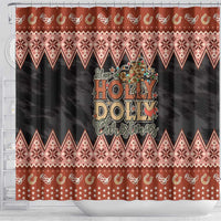 Howdy Christmas Shower Curtain Have a Holly Jolly Christmas - Wonder Print Shop