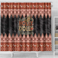 Howdy Christmas Shower Curtain Have a Holly Jolly Christmas - Wonder Print Shop