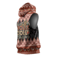 Howdy Christmas Sleeveless Hoodie Have a Holly Jolly Christmas - Wonder Print Shop